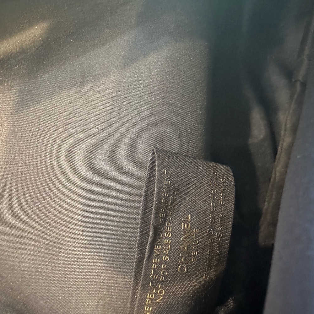 Chanel Blue & Gold Cosmetics Bag - Picture 7 of 7